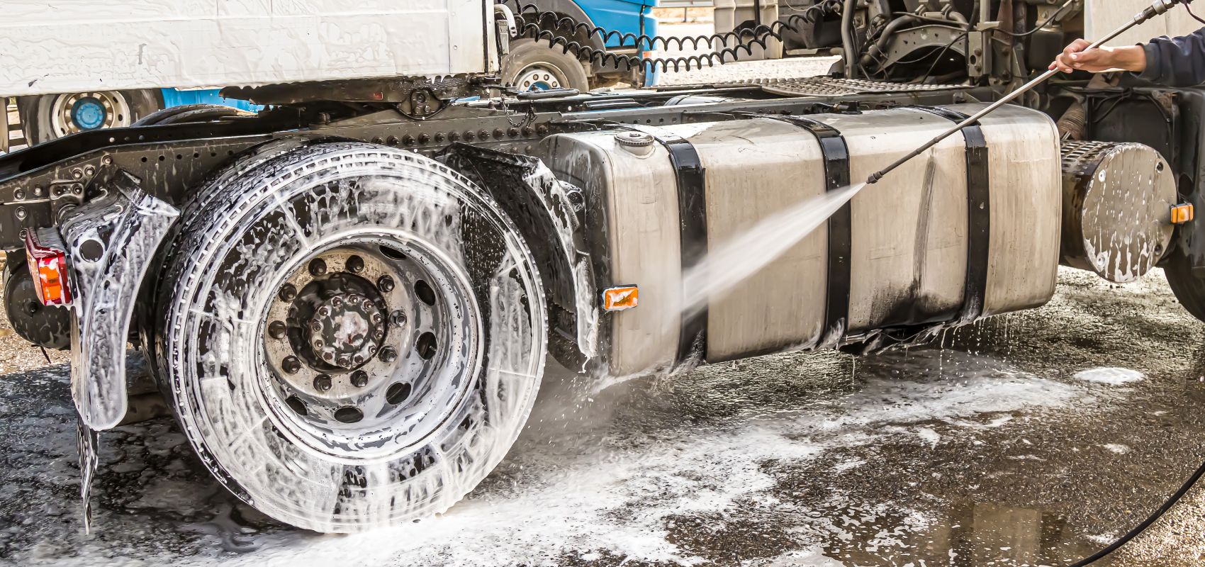 Semi-Truck Fleet Washing